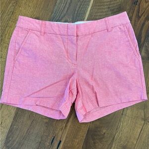 JCrew Salmon Red Chambray 5” Shorts Sz 10
